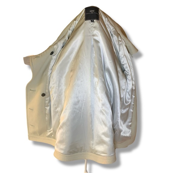Women’s Medium Wool Peacoat Double-Breasted Cream Collegiate Light Academia Y2K - Picture 3 of 9
